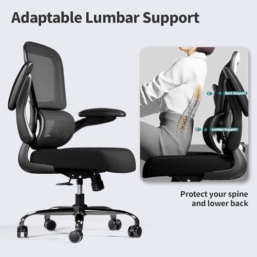 TRALT Office Chair 1.0 Count TRALT+TRALT+YX001-2-BLK-US Indoor Breathable Mesh Ergonomic Desk Chair