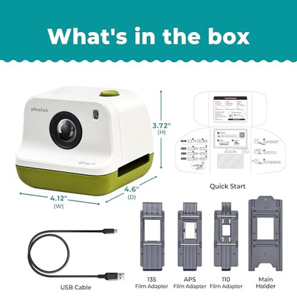 Plustek eFilm V Film Scanner 1800 dpi USB 24-Bit Color 8-Bit Greyscale