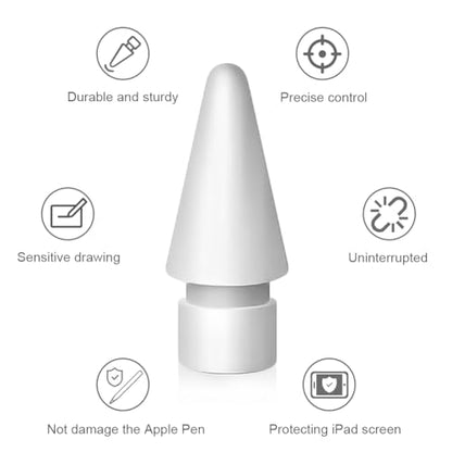 SIXFU 4 Pack Apple Pencil Compatible Tips Plastic White