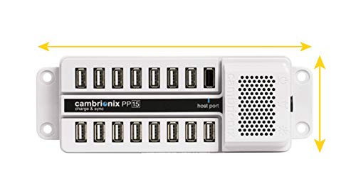 Datamation Systems 15-Port USB Sync and Charge Station DS-SC-PP15, 15 Watts, USB, Plastic