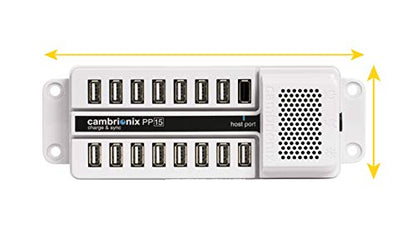 Datamation Systems 15-Port USB Sync and Charge Station DS-SC-PP15, 15 Watts, USB, Plastic