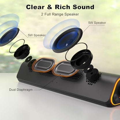 SOULION 3.5 inches R50-BK Bluetooth Soundbar 10 Watts 20 KHz Surround Computer Speaker