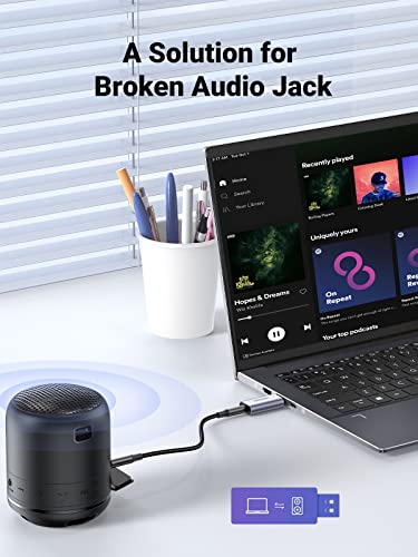 UGREEN 2 in 1 USB External Sound Card 80864 Stereo 5.1 192kHz Audio Adapter