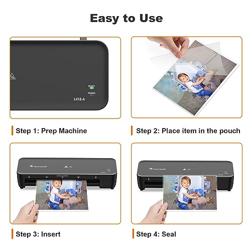 Bonsaii 9 x 11.5 inches 100 PCS Thermal Laminating Pouches 3 mil Clear Durable
