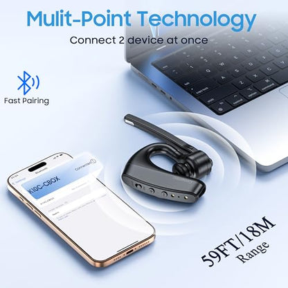 Conambo K10C-CBOX Bluetooth Headset V5.2 with 750mAh Charging Case