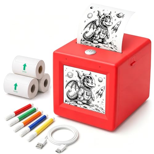 Leapom 2.24" Ai Sticker Printer Ai-sticker-printer-kid 203 DPI Black and White Thermal Printer
