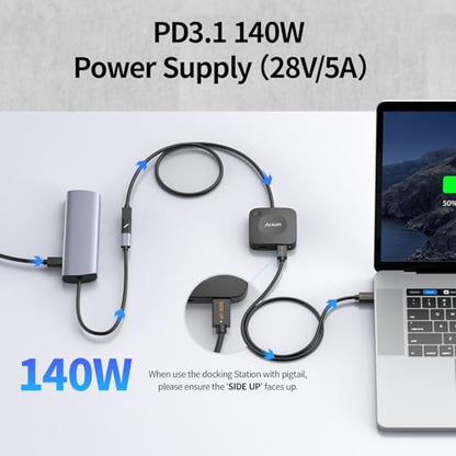 Alxum 20Gbps USB C Switch D1151A 8K@30Hz 4K@144Hz USB-C Switcher