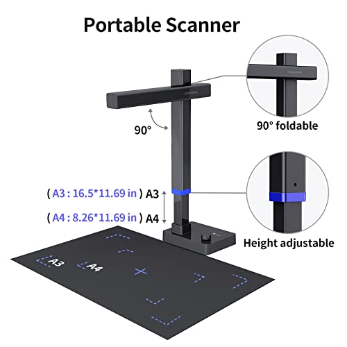 CZUR 2 Pounds Aura Pro 5696x4272 Document Scanner USB