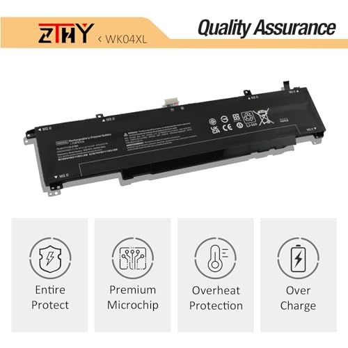 ZTHY 70.07Wh WK04XL Lithium Polymer Battery 15.4V for HP Laptops