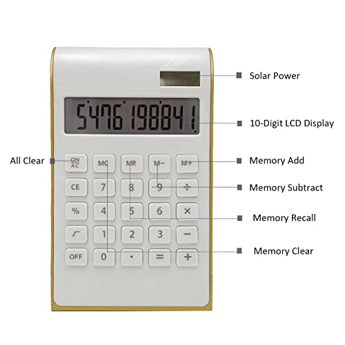 Benkaim 10" Multi-Function Solar Powered Calculator Model cal02 LCD Display