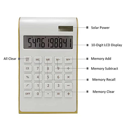 Benkaim 10" Multi-Function Solar Powered Calculator Model cal02 LCD Display