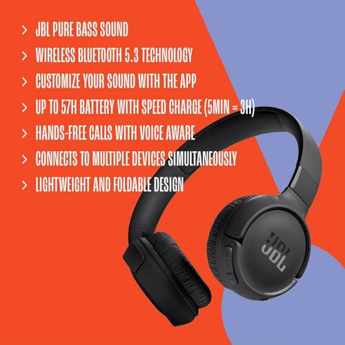 JBL 300.70.30.0224 Tune 520BT On-Ear Wireless Headphones
