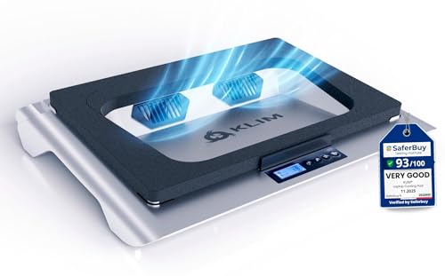 KLIM Laptop Cooling Pad KLEVE2708 Silver ABS 4300 RPM Air Cooling
