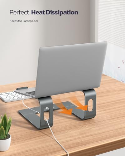 Nulaxy C3 Laptop Stand, Detachable Ergonomic Aluminum Holder Compatible with 10-16" Laptops