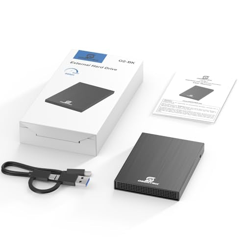 OSENTRiX 2TB O2-BK-2TB USB 3.0 External Hard Drive - 5400 RPM - 2.5-inch - Aluminum