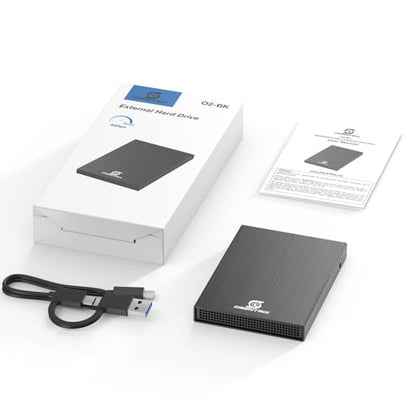 OSENTRiX 2TB O2-BK-2TB USB 3.0 External Hard Drive - 5400 RPM - 2.5-inch - Aluminum