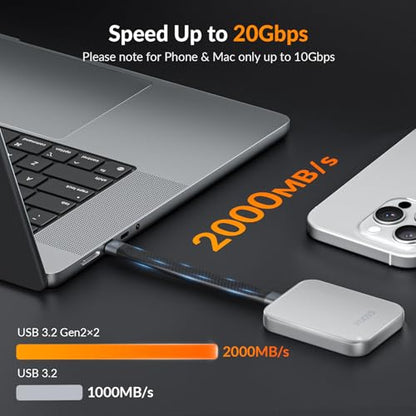 iDsonix 1TB External Solid State Drive USB 3.2 Gen 2x2 Portable SSD for Computer, Mac, Tablet