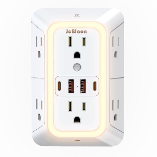 JcBlaon Power Strip 6 Outlets 4 USB Ports 1050 Joules 15 Amps Model SE660-CUQ