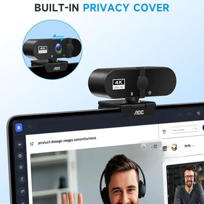 AOC AC310 4K Ultra HD Webcam USB-C & USB-A
