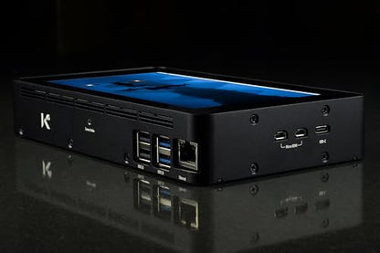 KKSB Aluminum Enclosure for Raspberry Pi 5 and 7-Inch Touchscreen with VESA Mounting Capability