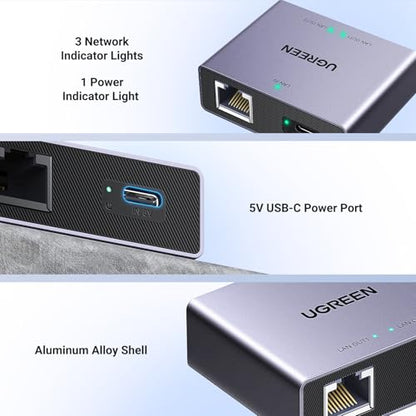 UGREEN 45311 Ethernet Splitter 2 Ports 1000 Mbps RJ45