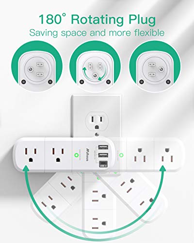 Mifaso 9-Outlet Surge Protector Power Strip with USB Ports MFS6081