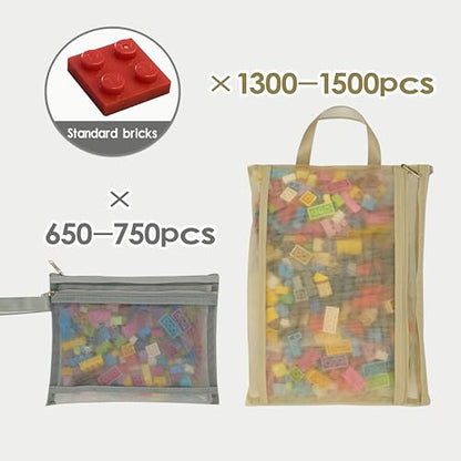 TrueLux 2L-10A4 TR Mesh Zipper Pouch Bags, Nylon, 3 kg Load Capacity, 10 Pack