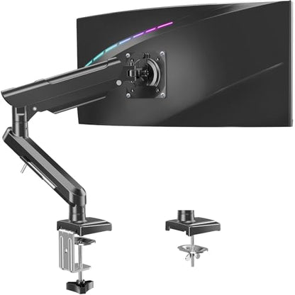 MOUNT PRO 13-32 inch Freelift Pro Black Tabletop Mount Monitor Arm Full Motion 45 Degree Tilt Adjustable Swivel