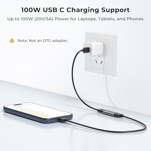 Basesailor USB C Female to Female Adapter 100W Type C Coupler 10Gbps
