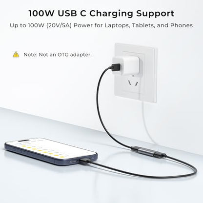 Basesailor USB C Female to Female Adapter 100W Type C Coupler 10Gbps