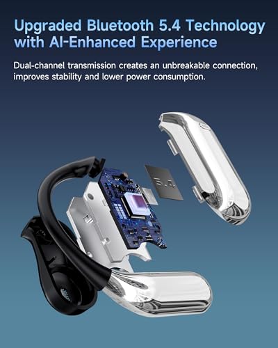 Faxoimu YYKQ16 Wireless Charging Case 144 Languages Real-Time AI Translator Black
