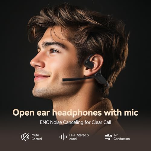 CXK Open Ear Headphones O8 Black Wired Headphones