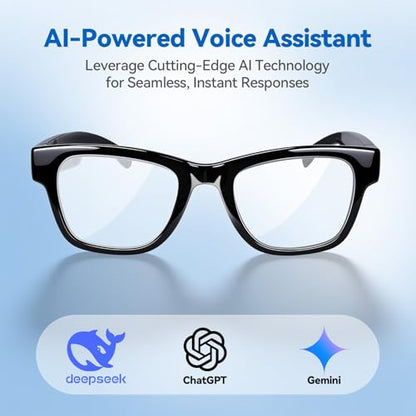 KWENRUN Smart Glasses AI Model B0G4BYN714 Bluetooth - No GPS - Lithium Polymer Battery
