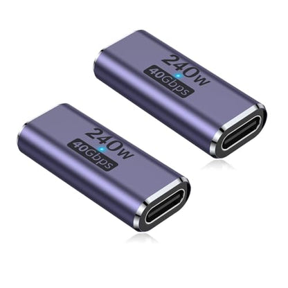 AuviPal 240W USB Type C Coupler 2-Port Adapter