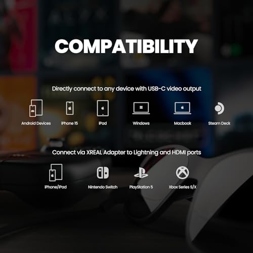 XREAL 130 Inches XR-7100RGL 240 x 201 OLED Smart Glasses