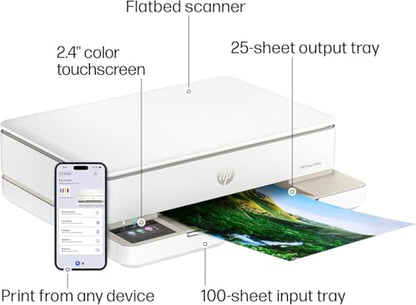 HP ENVY 6155e All-in-One Wireless Inkjet Printer 1200 x 1200 DPI Auto-Duplex Color Printer