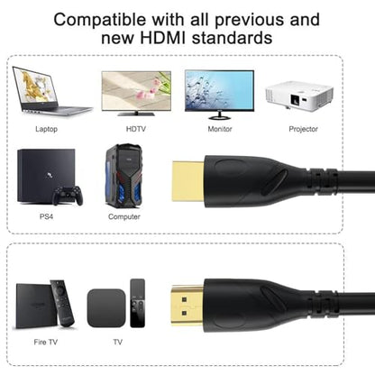 Jorenca 6.6 Feet HDMI Cable H 4K@60Hz 60Hz
