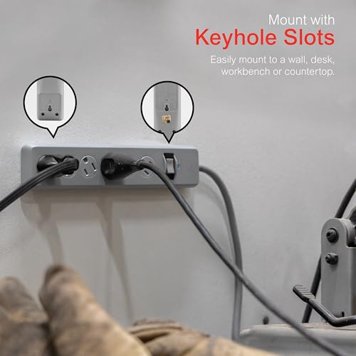 GE 6 Outlets 25 Ft Surge Protector Power Strip 800 Joules Type B Model DFTQ-R197