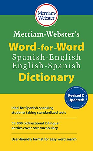 Merriam-Webster 672 Pages Bilingual Dictionary English-Spanish ISBN 978-0877792994