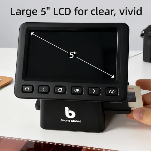 BEONE GLOBAL ClearScan P5 Film Scanner USB 3600 dpi Film/Negative Converter 4.1"D x 5.2"W x 5.3"H Specs