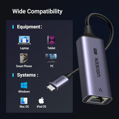 UGREEN USB 3.0 Type C to RJ45 Ethernet Adapter 2.5G
