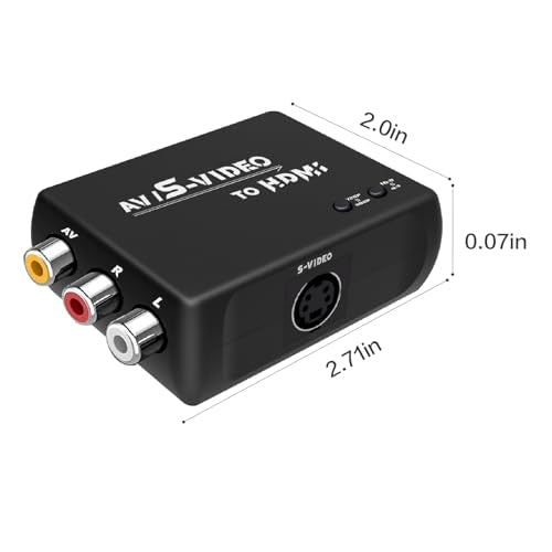 WNNZVCC 2.71 x 2 x 0.07 inches HDMI Converter for AV and S-Video