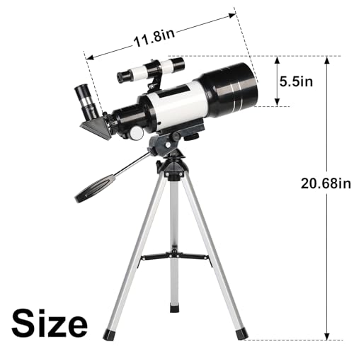 ToyerBee 70mm YC0001 Manual Focus Altazimuth Mount Portable Refractor Telescope