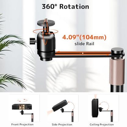 PUTORSEN Projector Stand EMTD-01 Height Adjustable 360° Rotatable Black Metal