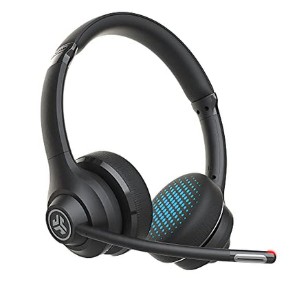 JLab Go Work Wireless Headsets with Microphone, Bluetooth 5, 45 Hours Battery Life, Dynamic Driver, On-Ear, Black