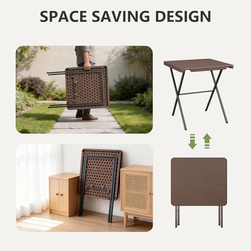MAKE CHANGES 27" SC-YN-HWCFZ-BN Square Folding Table