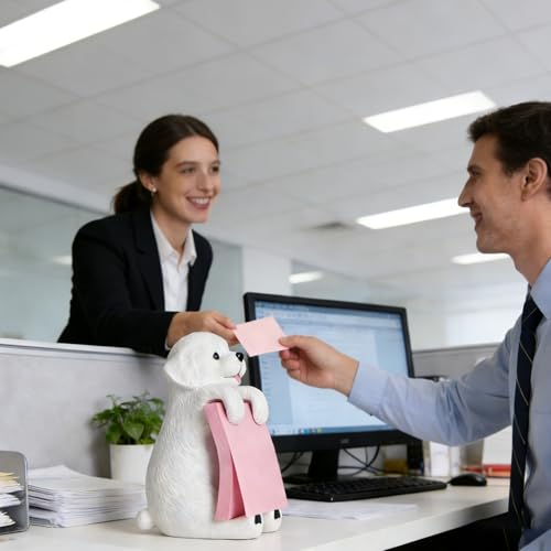 HORTIX 3.54 x 2.76 x 4.92 Dog Note Holder-black and white Dog note holder-000