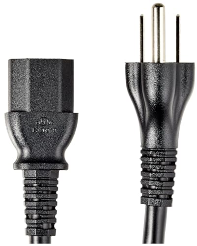 Amazon Basics 6 Feet Power Cord Model L6LAC003-DT-R 125 Volts 18 AWG 3 Prong Black