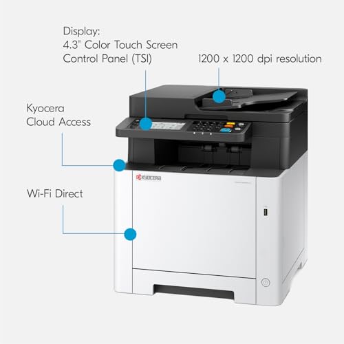 KYOCERA 16.2" D x 18" W x 16.4" H MA2600cwfx 1200 x 1200 dpi Laser Printer
