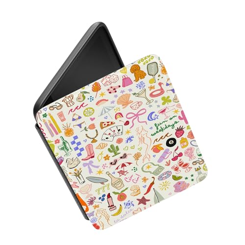 Casely 7-Inch Kindle Case Model: Fun on Weekdays | Dimensions: 6.5 x 1 x 4 in | Weight: 2.29 oz | Eco-Friendly Vegan Leather | Functionality: Auto Sleep/Wake